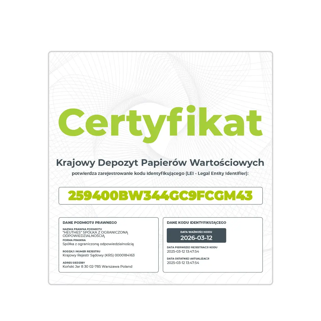 Certyfikat LEI